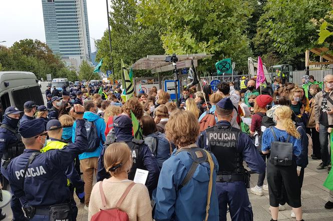 Protest ekologiczny w centrum Warszawy