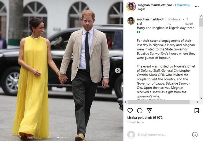 Wszystkie stylizacje Meghan Markle z podróży do Nigerii