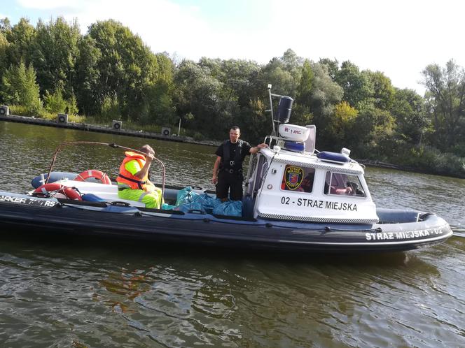 Sprzątanie dawnej plaży Mieleńskiej