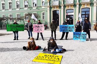 Alarm klimatyczny pod Urzędem Miasta w Szczecinie. Protestowano przeciwko wycince drzew