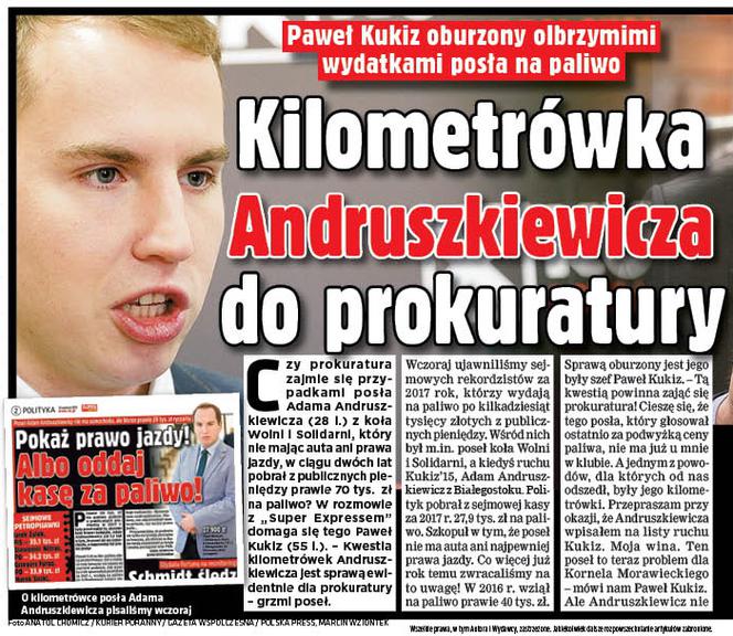 Kręcił na paliwie, dostanie limuzynę