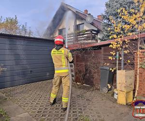 Pożar domu przy ul. Jagodowej w Tychach