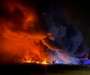 Warszawa. Pożar hal magazynowych w Kawęczynie [ZDJĘCIA]