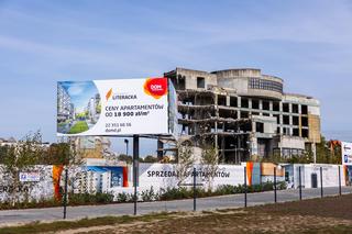 Rozbiórka „szkieletora” EuRoPol Gazu na Bielanach