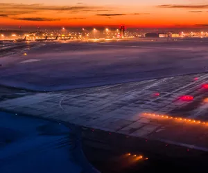 Lotnisko w Pyrzowicach po raz kolejny biegunem zimna