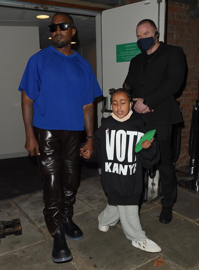 Kanye West i North West w bluzie wyborczej taty