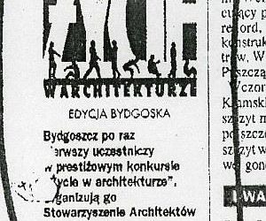 Konkurs ŻYCIE W ARCHITEKTURZE. Edycja bydgoska, Gazeta Wyborcza 14.04.1999