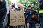 Protest pracowników Poczty Polskiej w Warszawie
