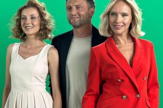 	M jak miłość nowa czołówka po wakacjach 2024. Dorota (Iwona Rejzner), Bartek (Arkadiusz Smoleński), Natalka (Dominika Suchecka)