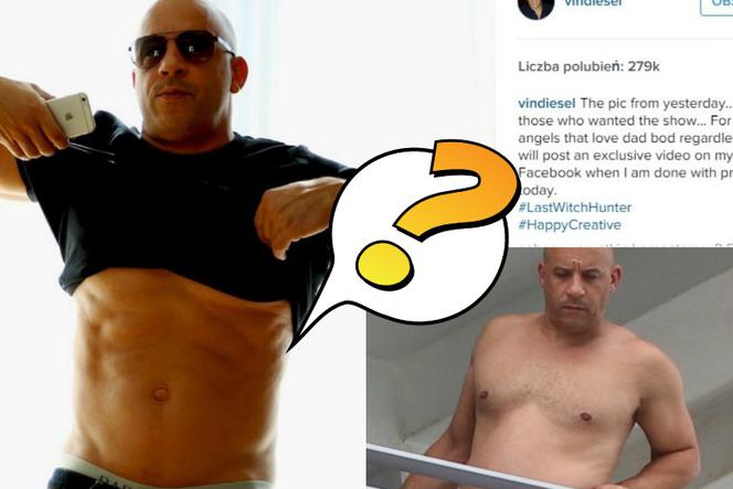 Vin Diesel Instagram brzuch przed i po