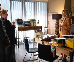 Na dobre i na złe odc. 965. Maks Beger (Tomasz Ciachorowski), Elżbieta Czajkowska (Katarzyna Cynke), Agata (Emilia Komarnicka)