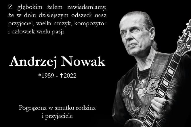 Andrzej Nowak nie żyje. Lider zespołu TSA miał 62 lata
