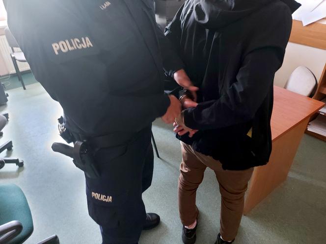 Zatrzymany w rękach policji