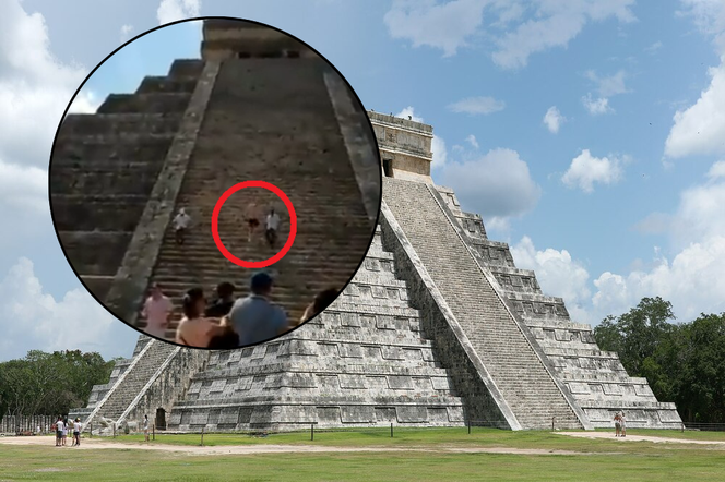 Polak potrafi, szczególnie za granicą. Wszedł na piramidę Majów, a wszystko się nagrało!