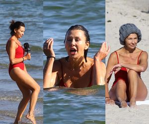 Anna Popek pracuje w zimnym morzu