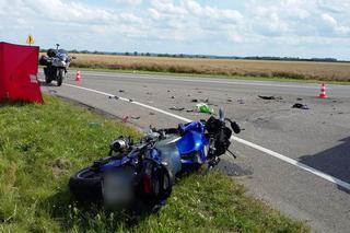 Śmierć motocyklisty na drodze krajowej. 60-letni motocyklista zmarł mimo reanimacji - ZDJĘCIA