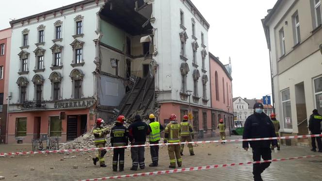 Rybnik. Zawaliła się ściana kamienicy Świerklaniec