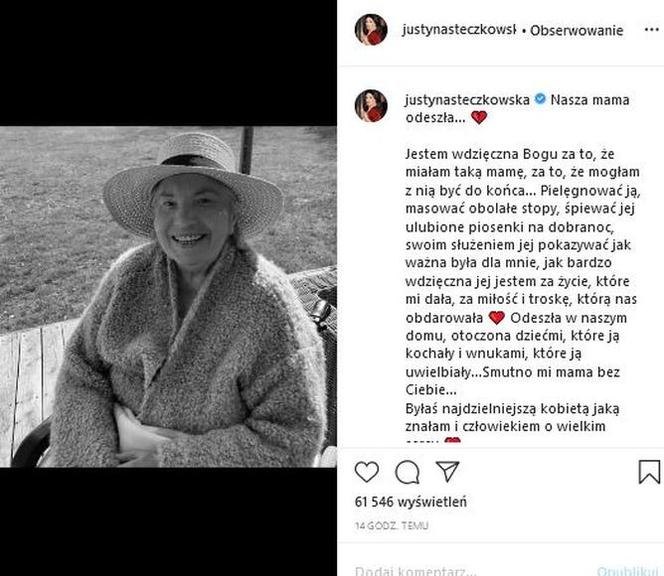 Danuta Steczkowska nie żyje
