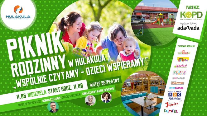 Rodzinny Piknik w Hulakula „Wspólnie czytamy – dzieci wspieramy”