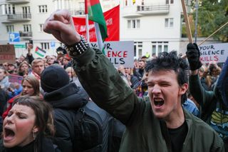 Manifestacja przed siedzibą MSZ w Warszawie (2.10.2025)