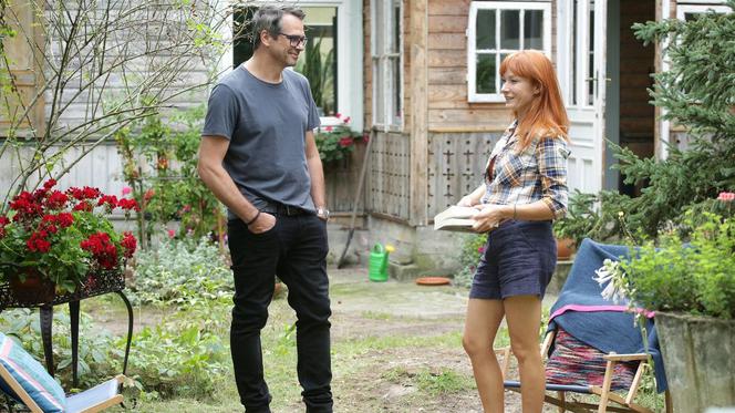 M jak miłość odc. 1408. Michał Ostrowski (Paweł Deląg), Agnieszka (Magdalena Walach)