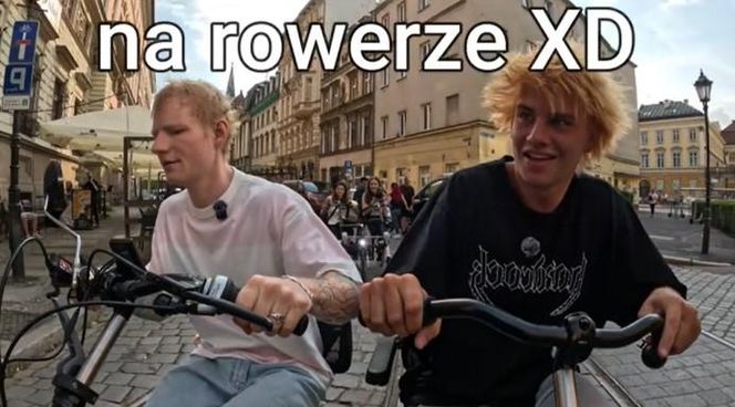 Ed Sheeran zwiedza Wrocław na rowerze. Fani przecierają oczy ze zdumienia!