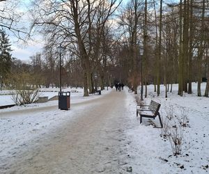 Nałęczów - Park Zdrojowy zimą