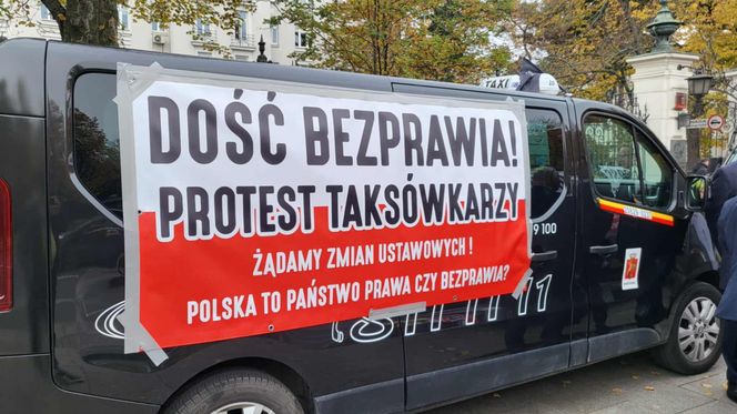 Protest taksówkarzy w Warszawie 16.10.2025