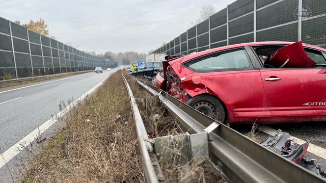 Wypadek na S1 w Mysłowicach