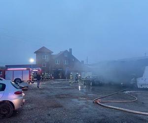 Pożar warsztatu lakierniczego w Kielcach