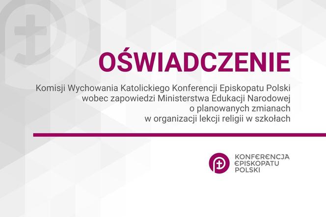 Oświadczenie KEP ws ograniczenia lekcji religii