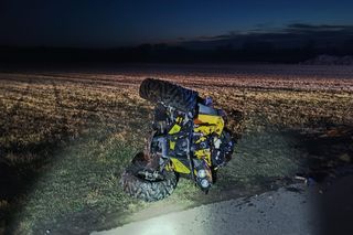 Quad zderzył się ze zwierzęciem w gminie Krzywiń