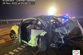 Wypadek na autostradzie A1 w Częstochowie