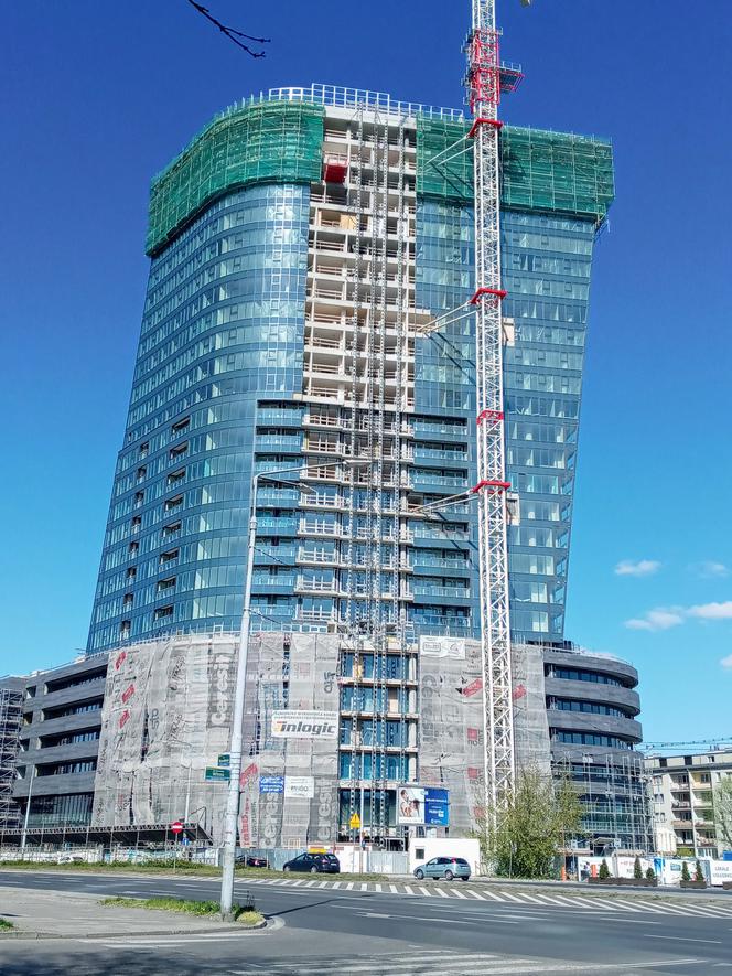 Budowa Hanza Tower - kwiecień 2020