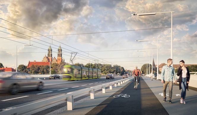 Wizualizacja mostu Chrobrego po przebudowie