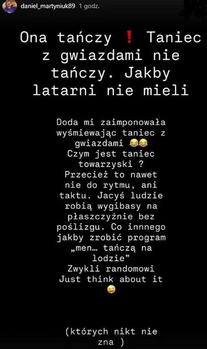 Daniel Martyniuk nie zostawił suchej nitki na "Tańcu z Gwiazdami". Nieładnie?