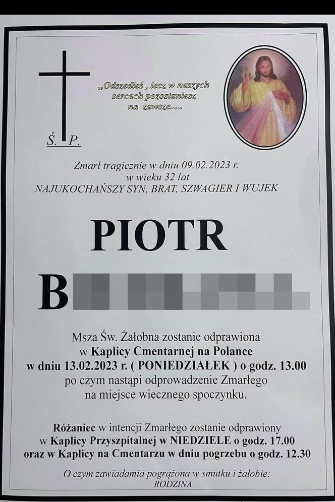 Piotr B. Został zastrzelony w Krakowie na Slawkowskiej