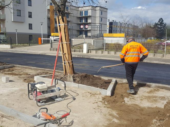 Kończy się przebudowa odcinka Dożynkowej w Lesznie. Drogowcy wylewają dziś asfalt na jezdni 