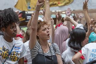 Susan Sarandon na proteście