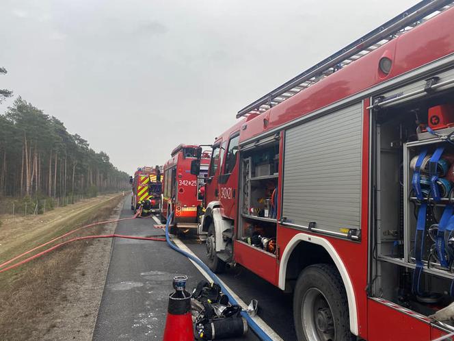 Pożar na obwodnicy w Toruniu. Płonęło auto