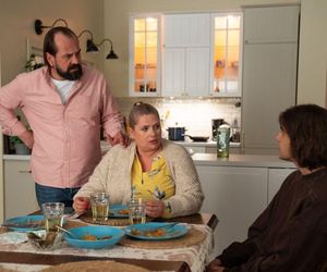 Barwy szczęścia odc. 3241. Romeo (Jacek Tyszkiewicz), Borys (Jakub Wieczorek), Aldona (Elżbieta Romanowska)