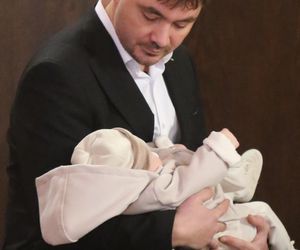 Daniel Martyniuk na chrzcinach syna