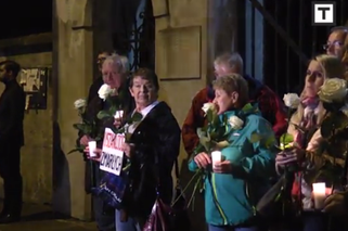 Protest przeciwko ekshumacji ciała Joanny Agackiej-Indeckiej w Łodzi. Policja zatrzymała kilkanaście osób [WIDEO NOWA TV 24 GODZINY]