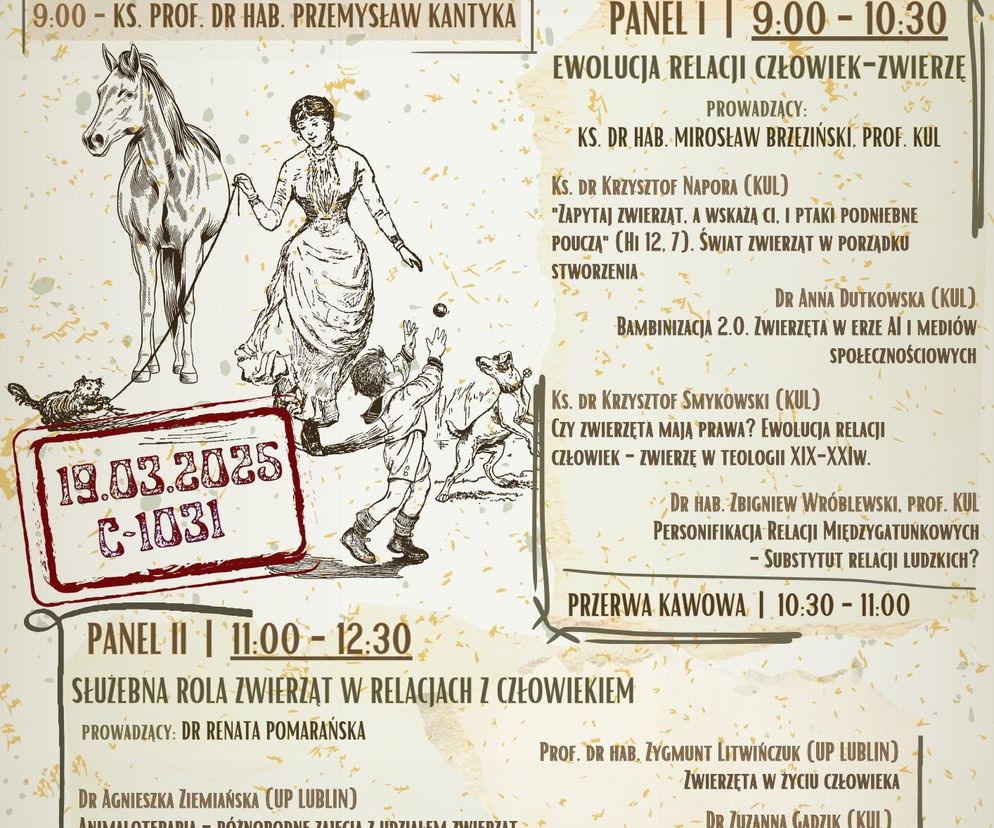 Konferencja „Godność osoby ludzkiej a humanizacja zwierząt”.