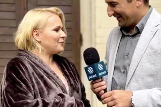 Pierwsza miłość. Aneta Zając, Misiek Koterski na planie spotu Polsatu