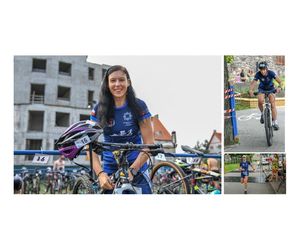 Iławska policjantka wygrała cross triathlon. W deszczu i przy wietrze pokonała rywalki i... swoje słabości