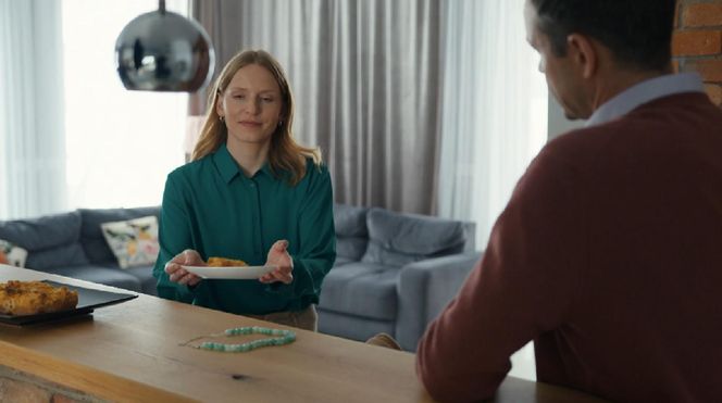 Barwy szczęścia, odcinek 3196. Jagoda (Karolina Rzepa), Bruno (Lesław Żurek)