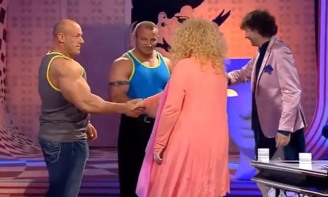 Burneika i Pudzianowski dali prezent Gessler