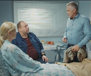 M jak miłość, odcinek 1851: Artur (Robert Moskwa), Jagoda (Katarzyna Kołeczek), Tadeusz (Bartłomiej Nowosielski)