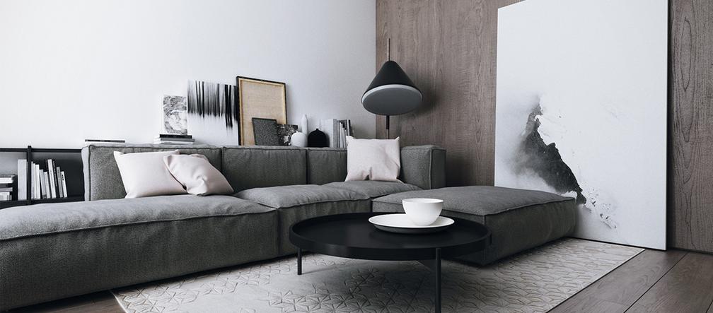 Projekt mieszkania na Żoliborzu: wnętrze w stylu modern